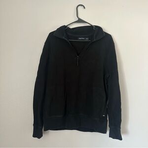 Nautica Long Black Sleeve 1/4 Zip Up Pullover Sweater